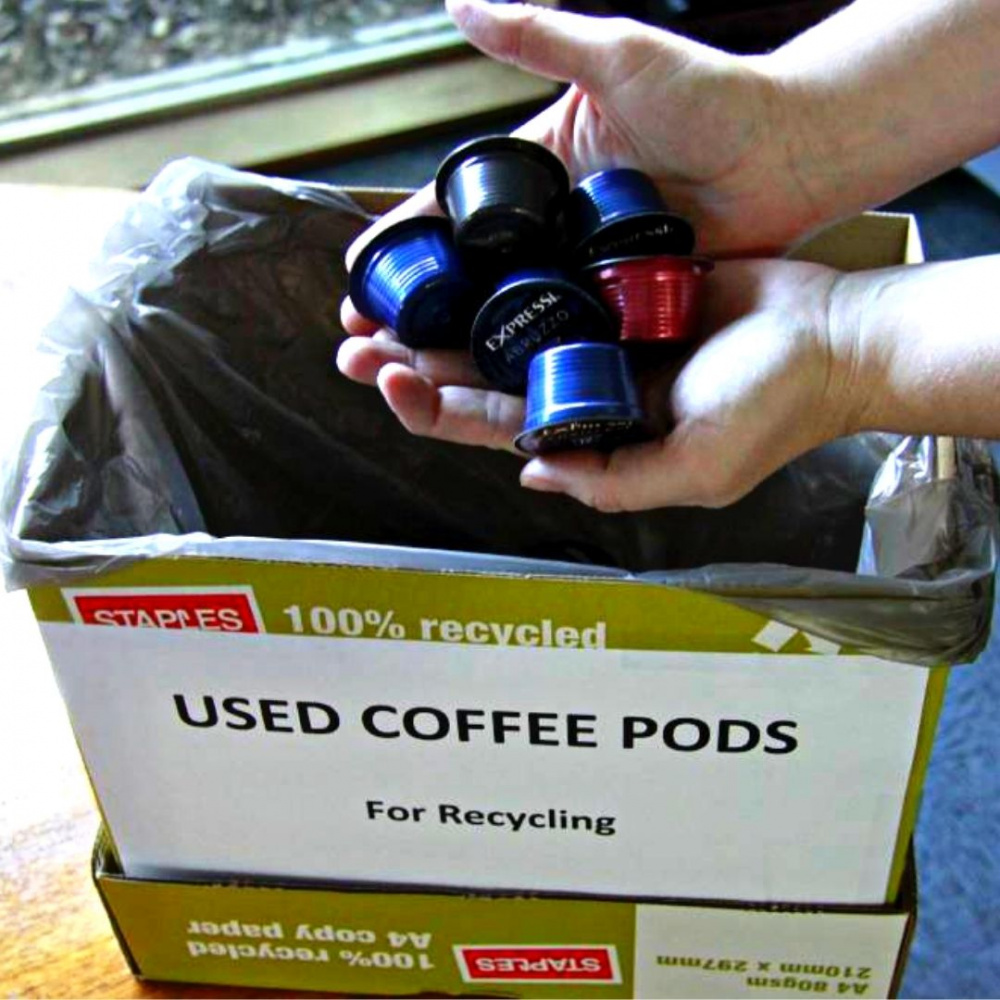 Recycled coffee capsules